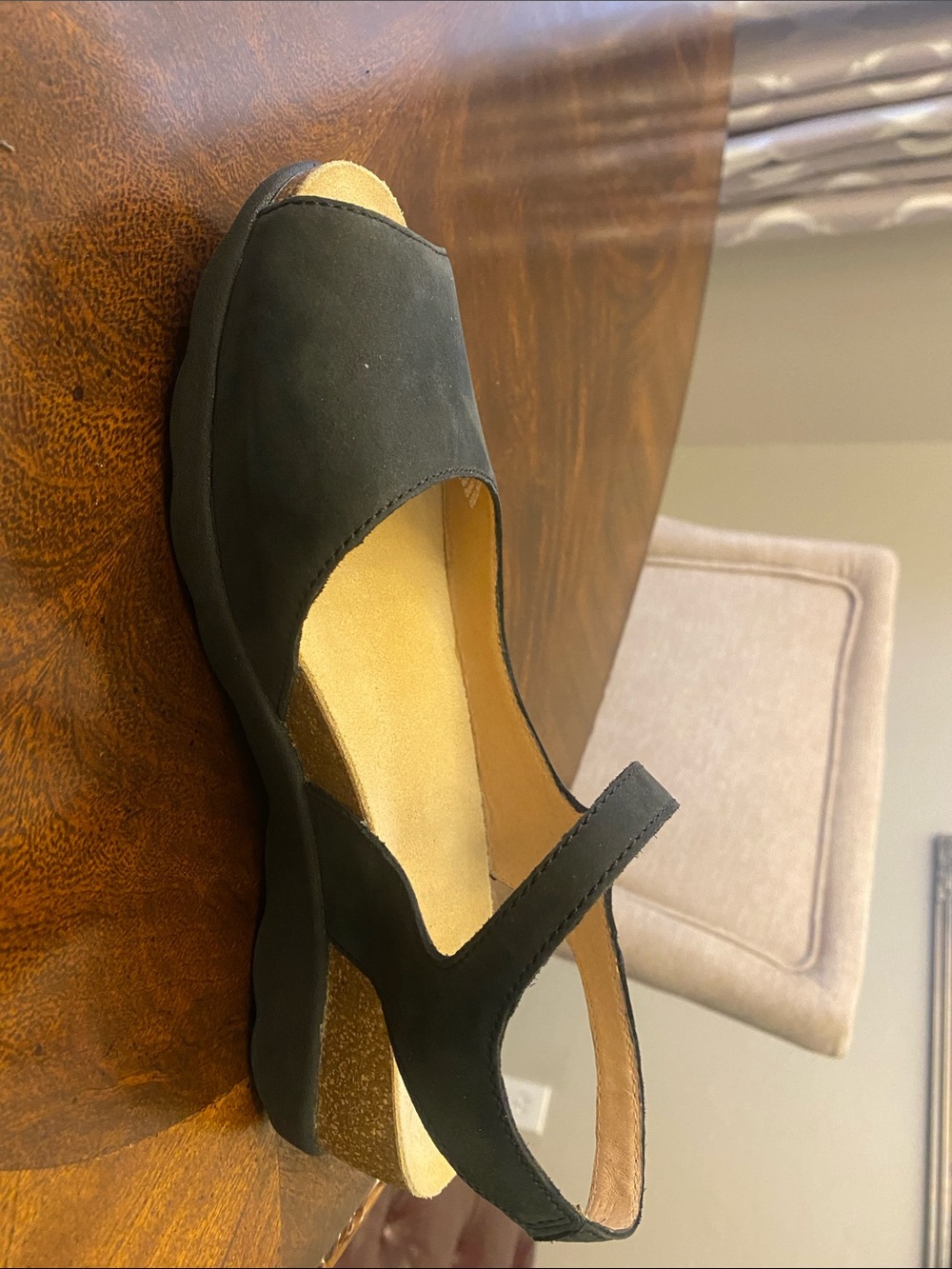 Dansko Black Open-Toe Slingback Sandals with Cushioned Footbed - Picture 4 of 5